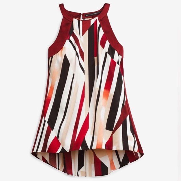 White House Black Market Tops - White House black market geometric shape silk tank